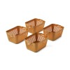 Set van 4 karamelbruine opbergmanden - Makeeva basket S 4-pack golden caramel 